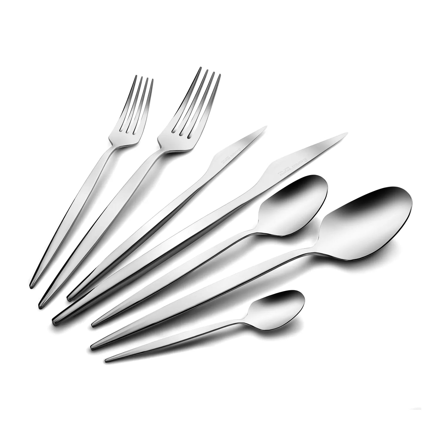 Karaca 316 Elegance Thor Platinum 84 Piece 12 Person Fork Spoon Knife Set