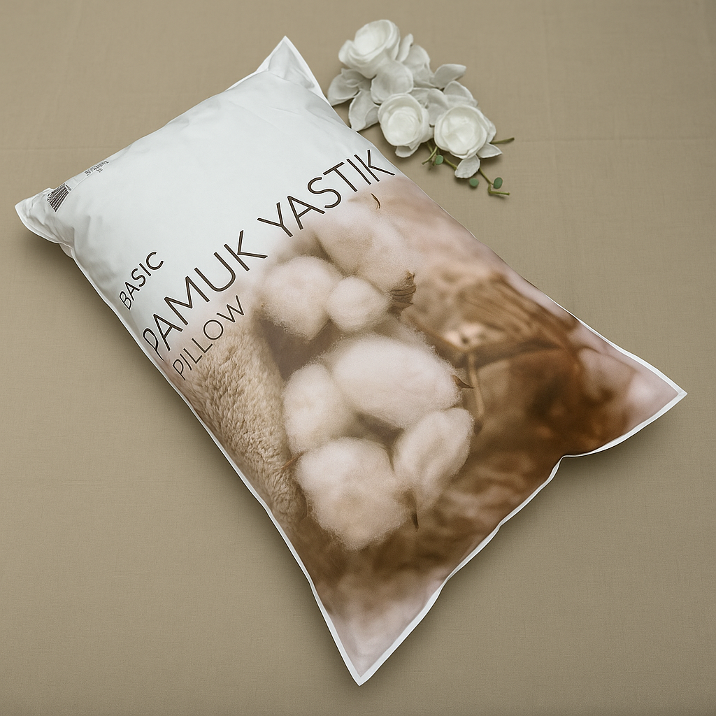 İpekçe %100 Pamuk Kumaş ve Pamuk Dolgulu Yastık 50x70 cm – 1 kg