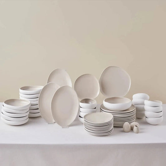 Karaca Cupid Earth 55 Parça Stoneware 12 Kişilik Modern Yemek Takımı