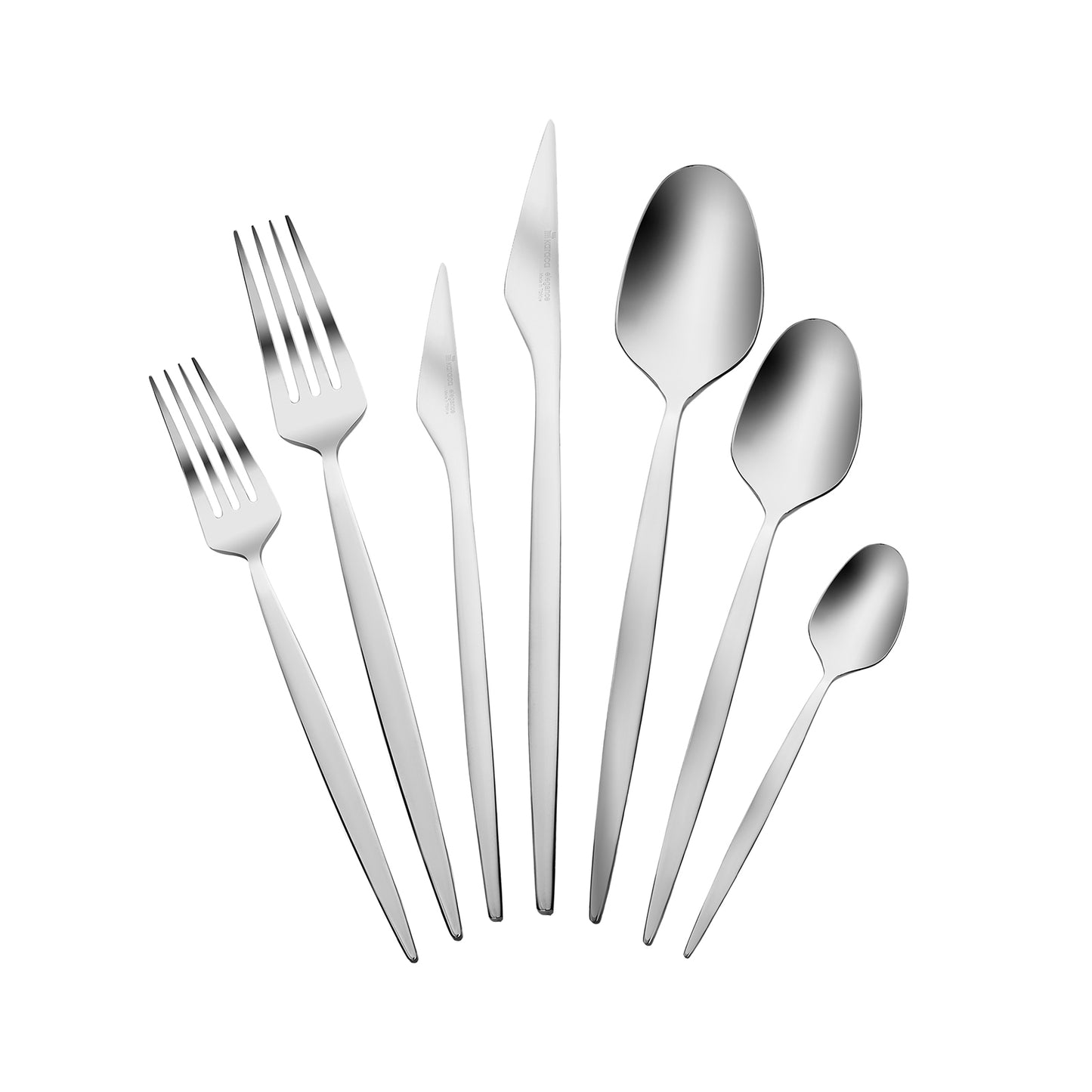 Karaca 316 Elegance Thor Platinum 84 Piece 12 Person Fork Spoon Knife Set