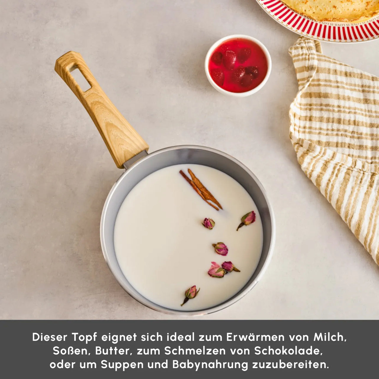 Karaca Swiss Crystal 18 cm Melkkannetje Crème – Juli Campagne: 1 Kopen 2 Verzenden
