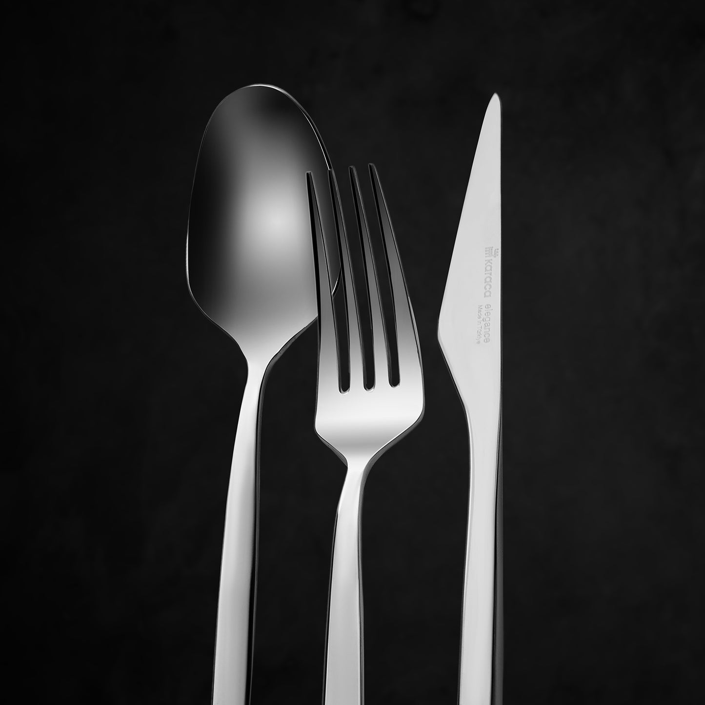 Karaca 316 Elegance Thor Platinum 84 Piece 12 Person Fork Spoon Knife Set