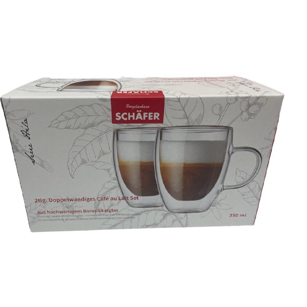 Schaefer 2 parca Cafe au Lait fincan seti, 350 ml