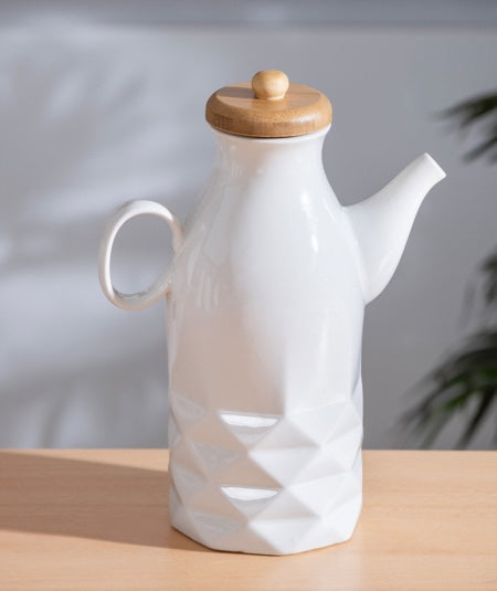 Acar Baklava Patterned Porcelain Oil Dispenser - 600 ml / 900 ml