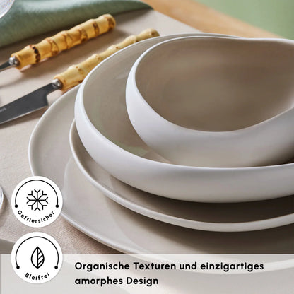Karaca Cupid Earth 55 Parça Stoneware 12 Kişilik Modern Yemek Takımı