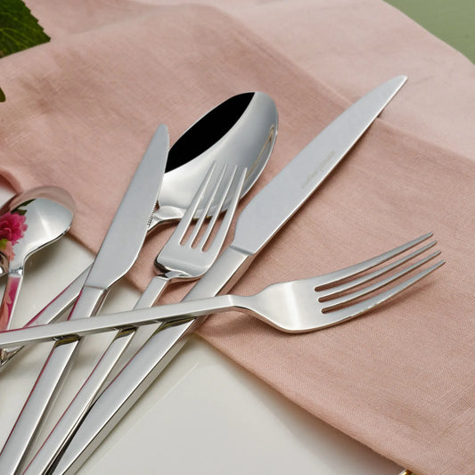 Karaca Elegance Pallas Platinum 84 Piece 12 Person Stainless Steel Dinner Set