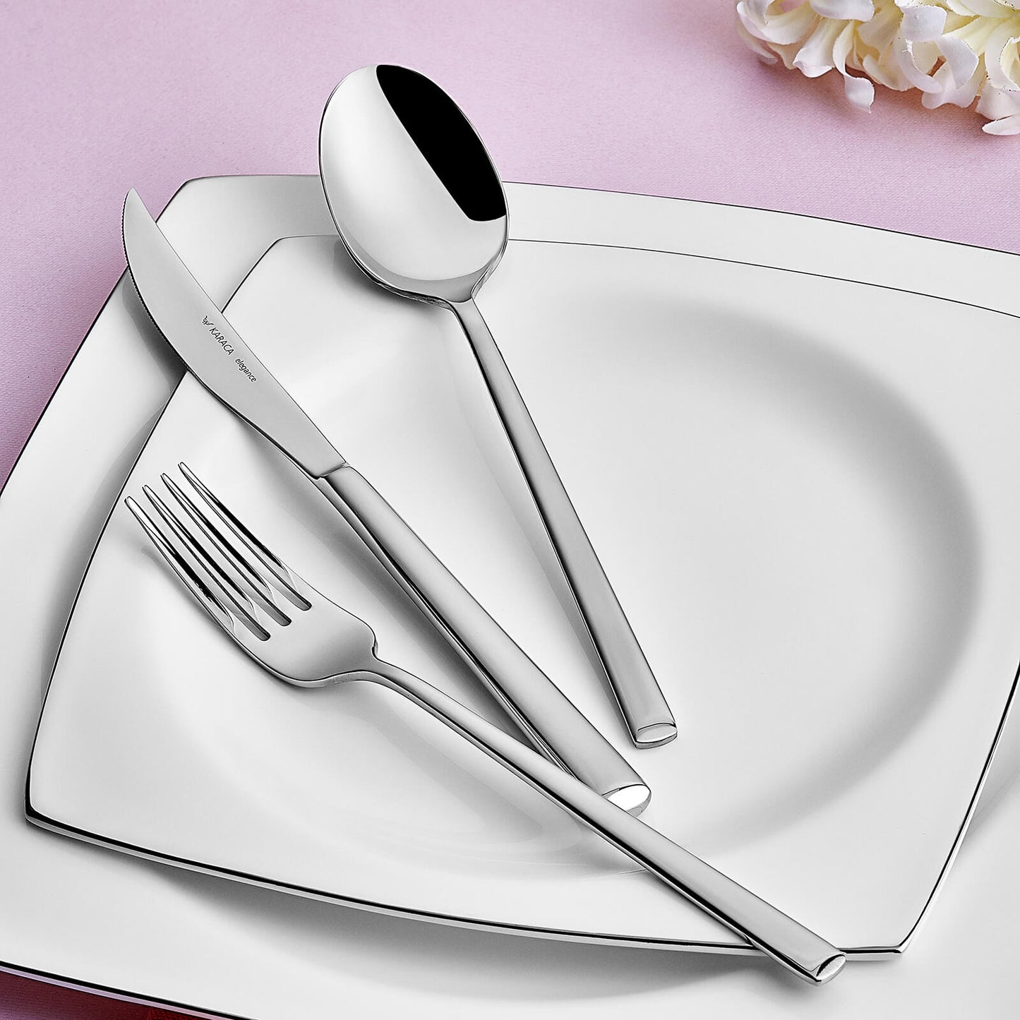 Karaca Tivoli 60 Piece 12 Person Fork Spoon Knife Set – Stainless Steel