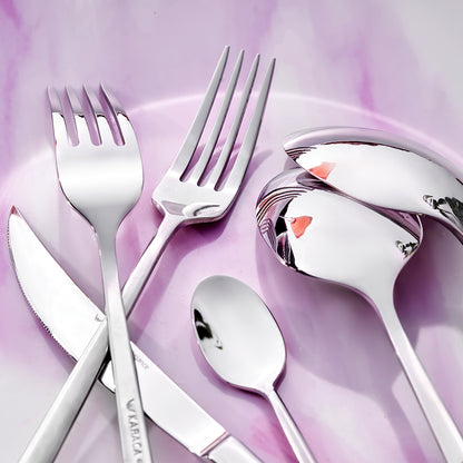 Karaca Tivoli 60 Piece 12 Person Fork Spoon Knife Set – Stainless Steel