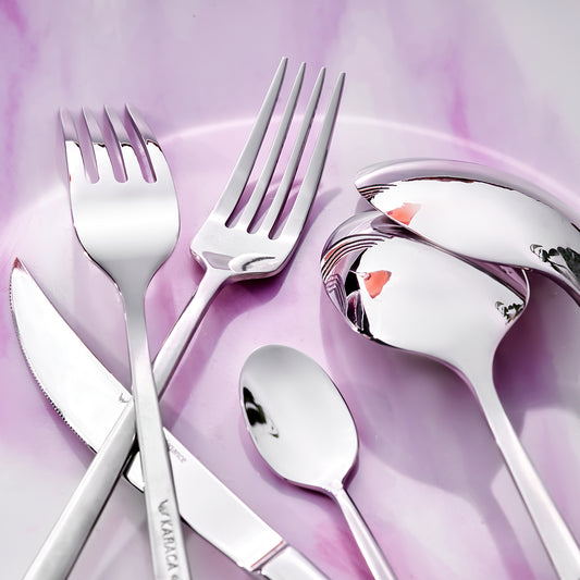 Karaca Tivoli 60 Piece 12 Person Fork Spoon Knife Set – Stainless Steel