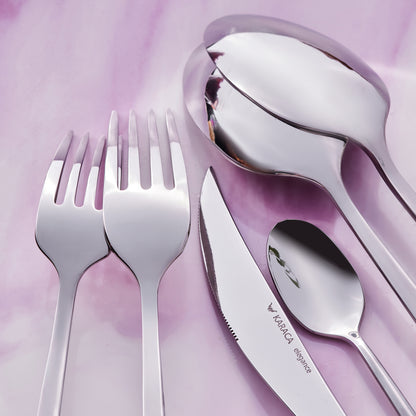 Karaca Tivoli 60 Piece 12 Person Fork Spoon Knife Set – Stainless Steel