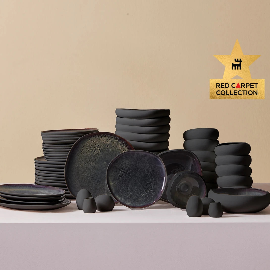 Karaca Earth Collection Galactic Black 59 Parça 12 Kişilik Yemek Takımı