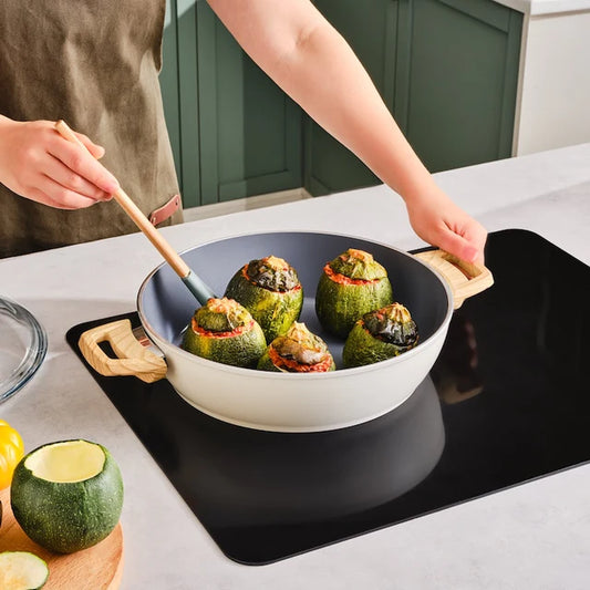 Karaca Swiss Crystal 30 cm Stuffed Eggplant Pot Cream – July Campaign: Buy 1 Get 2 Shipping