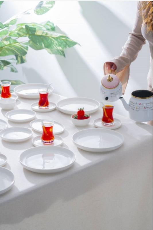 Acar Aden 6 Person 32 Piece Breakfast Set – White Porcelain