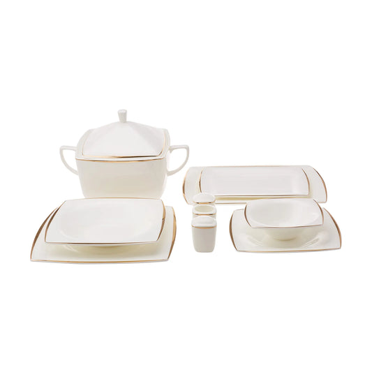 Karaca Fine Pearl Agate 62 Piece Gold Dinner Set – Tables Enriched with Pearls