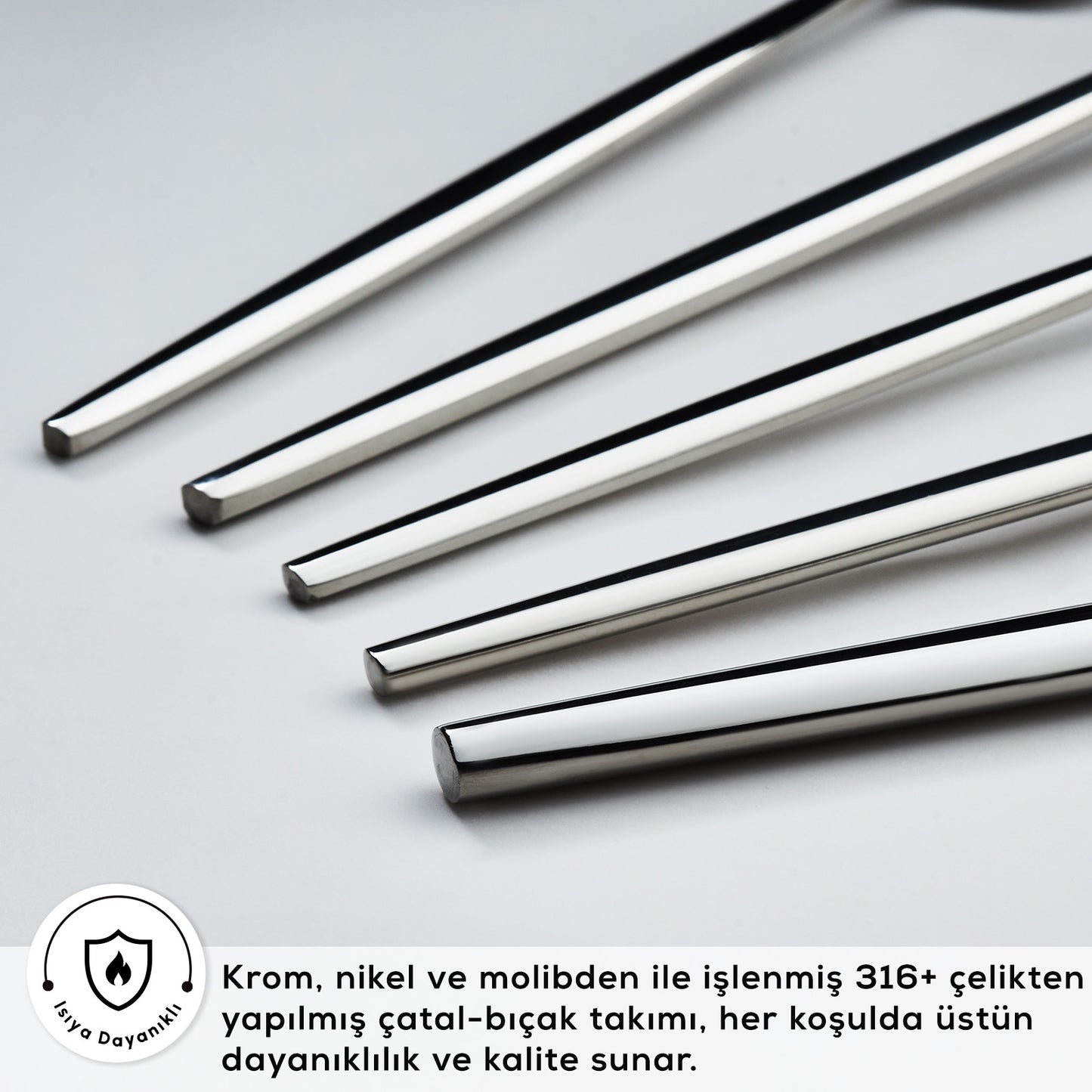 Karaca 316 Premium Mild Platinum 12-Person 84-Piece Fork Spoon Knife Set