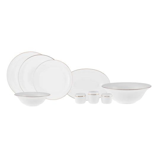 Karaca Fine Pearl Fame 58 Piece 12 Person Dinner Set Gold Detailed