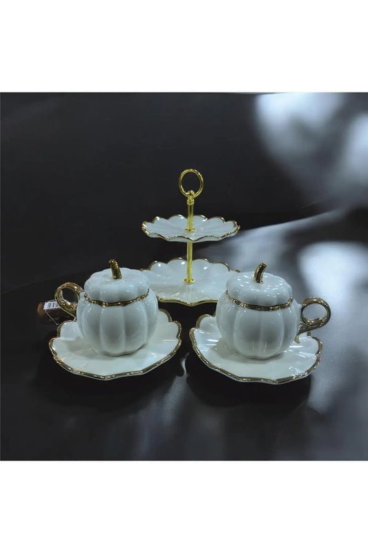 Acar Betty 2-piece Mini Cake and Coffee Set with Stand