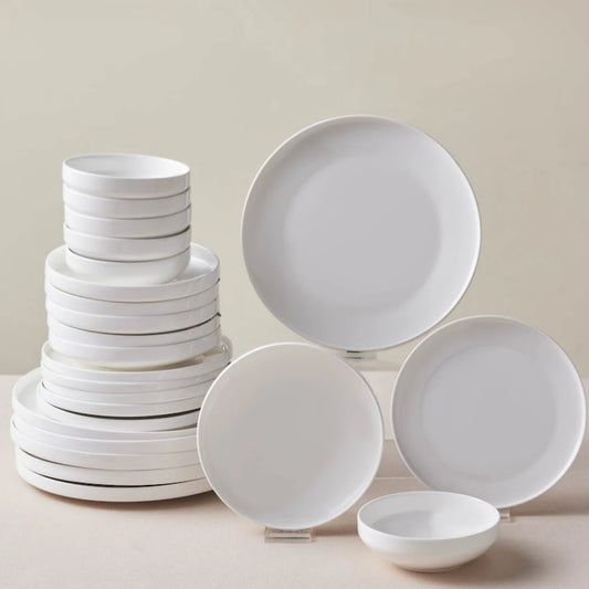 Karaca White Bone Porcelain 24 Piece Saturn Dinner Set – For 6 People