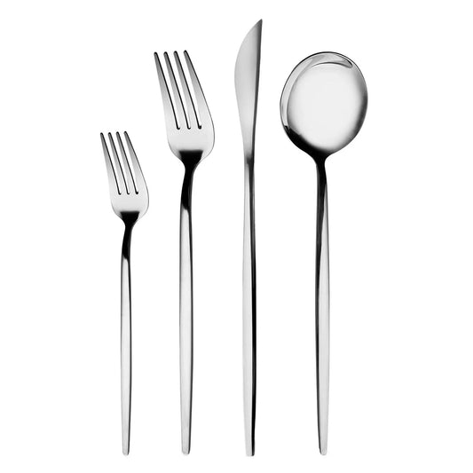 Karaca Bella 24 Piece 6 Person Fork Spoon Knife Set – Stainless Steel