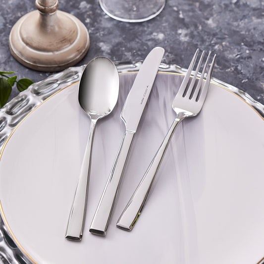 Karaca New Linus Elegance 60 Piece Dinner Set – 12 Person Stainless Steel Set