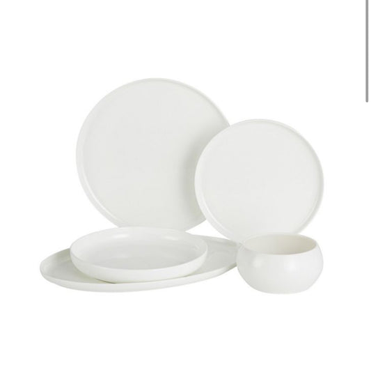 Bricard Bobigny 25 Piece 6 Person Porcelain Dinner Set – White