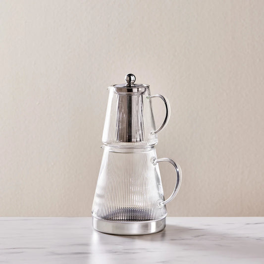 Karaca Keops Borosilicate Glass Teapot – Heat Resistant, Transparent and Modern Design