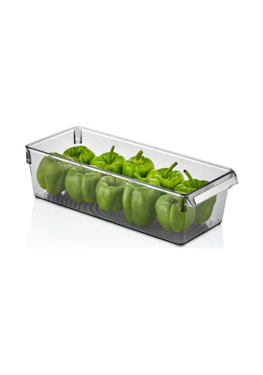 Vipahmet Mina Organizer Plastic Shelf Transparent Smoke Cover 2x2500 ml – Double Set Refrigerator and Cabinet Interior Organizer
