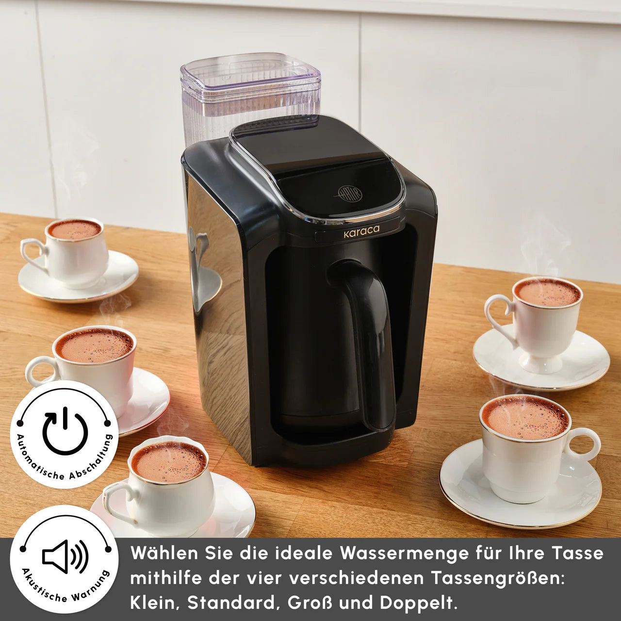 Karaca Hatır Black Water Tank Smart Turkish Coffee Machine
