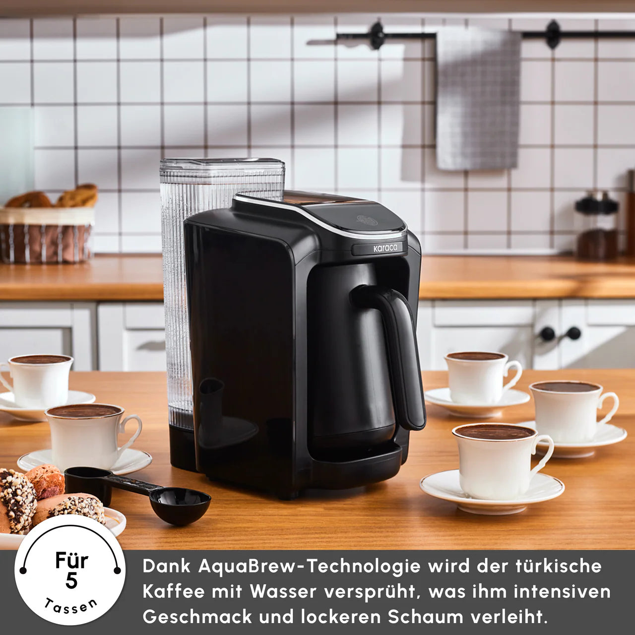 Karaca Hatır Black Water Tank Smart Turkish Coffee Machine