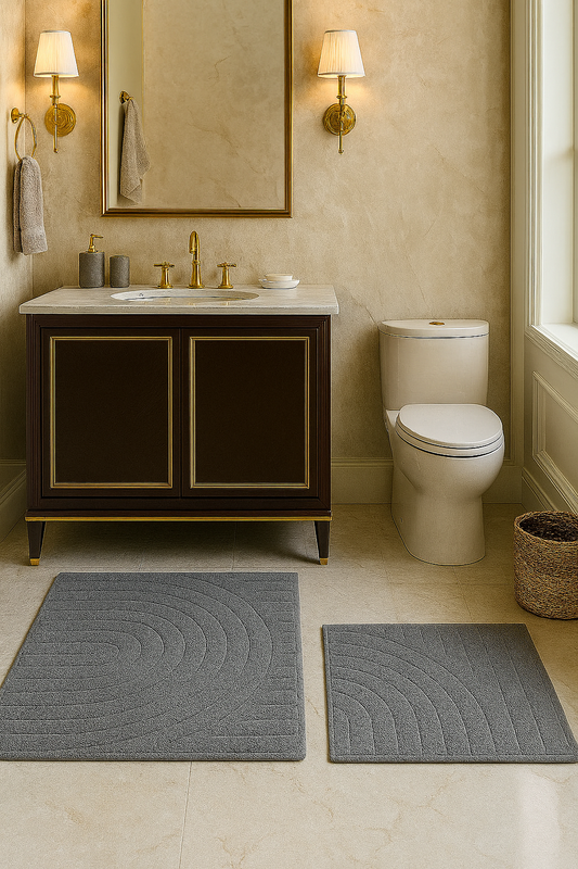 Silky Cotton 2-Piece Bathroom Mat Set Sunset - Rectangular (60x100 cm & 50x60 cm)