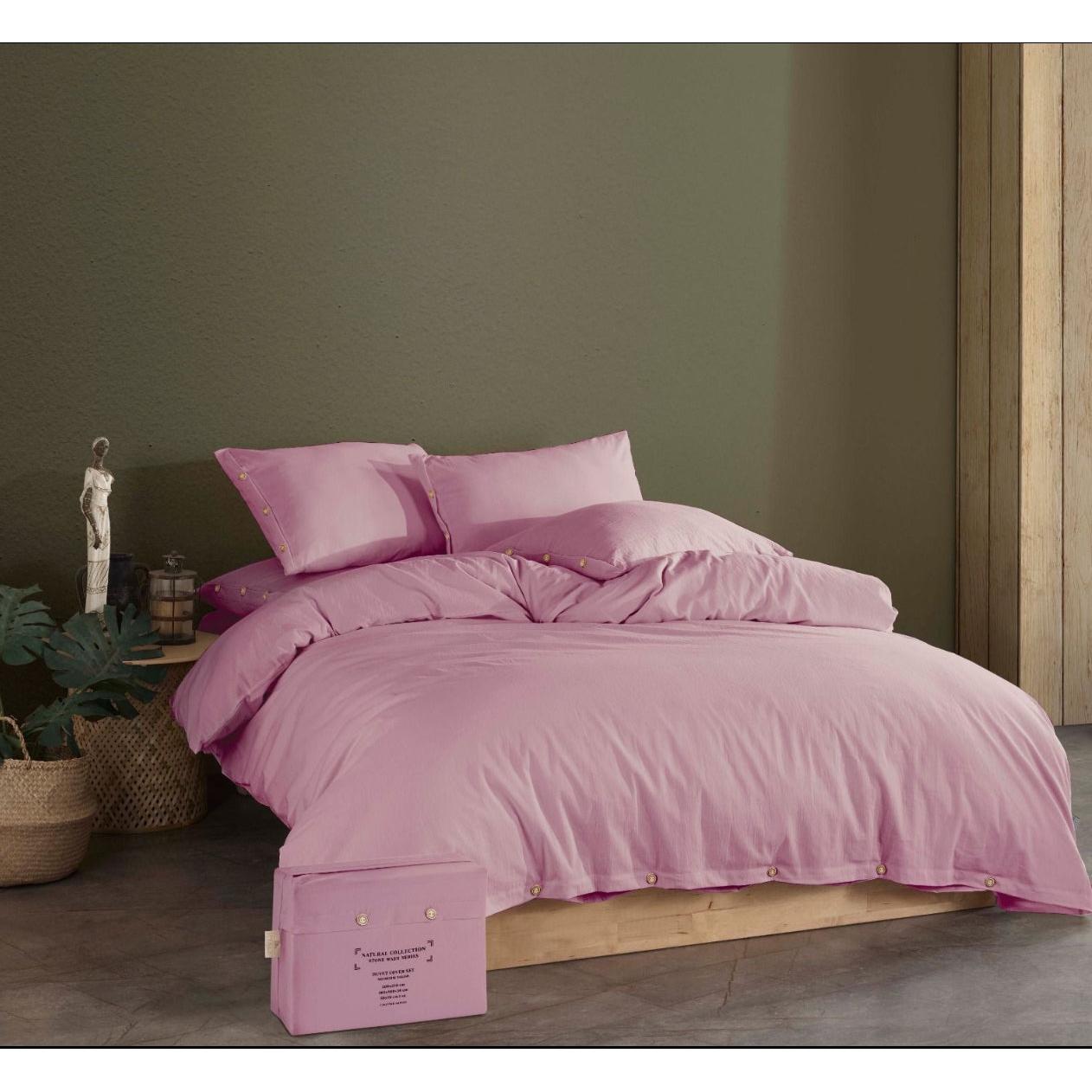 İpekçe  Cift Kisilik Yikanmis Pamuk Nevresim Seti – Natural Collection Stone Wash Series