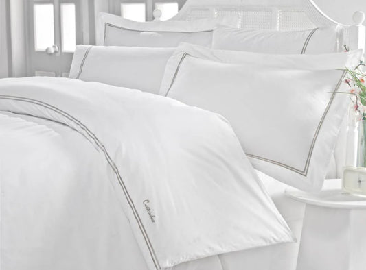 Coton Box Classic – Mehveş Double Bed Duvet Cover Set | 100% Cotton Akfil Fabric