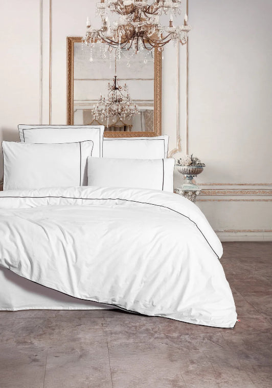 Coton Box Mahur Double Bed Duvet Cover Set – 100% Cotton, Plain Pattern, Fitted Sheet Without Elastic