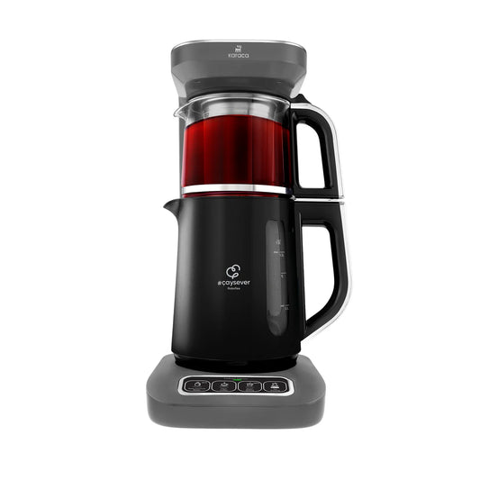 Karaca Robotea Pro 4 in 1 Talking Automatic Tea Machine Water Heater and Filter Coffee Brewing Machine 2500W Space Gray