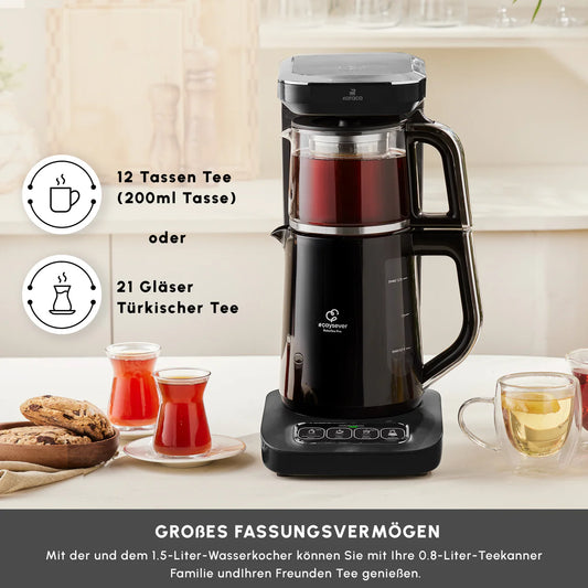 Karaca Robotea Pro 4 in 1 English Voice Smart Tea and Coffee Machine – Chrome
