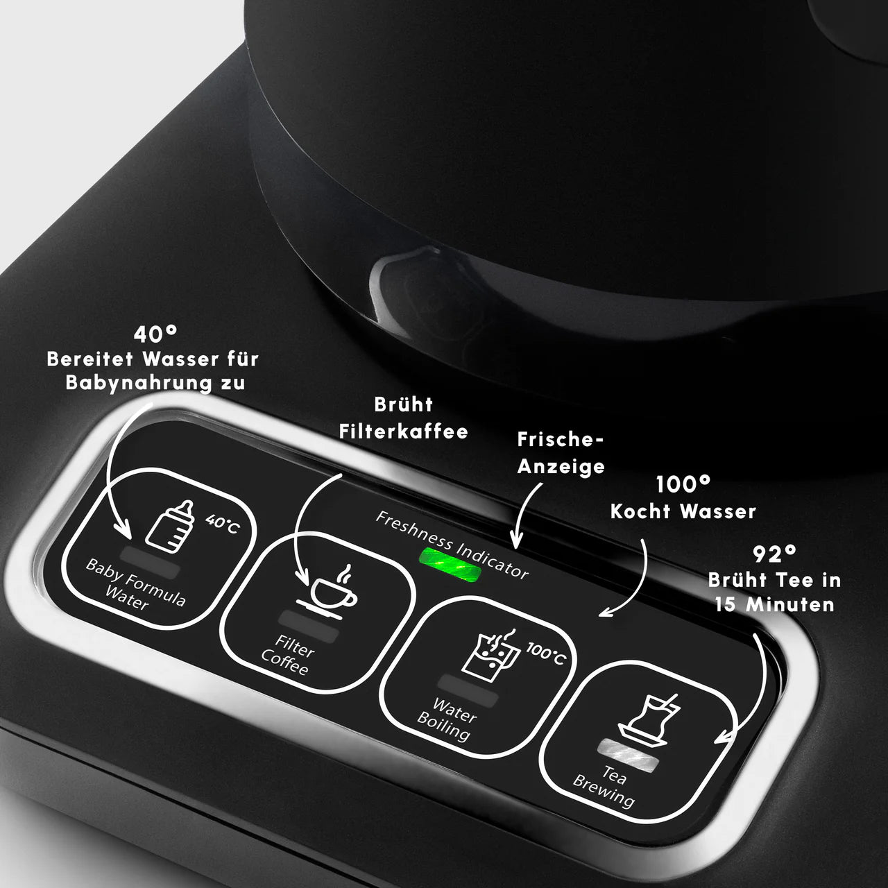 Karaca Robotea Pro 4 in 1 English Voice Smart Tea and Coffee Machine – Chrome